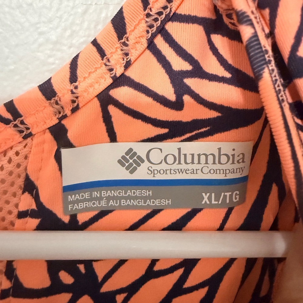 Columbia Peach and Black Patterned Midi Dress - Picture 3 of 4